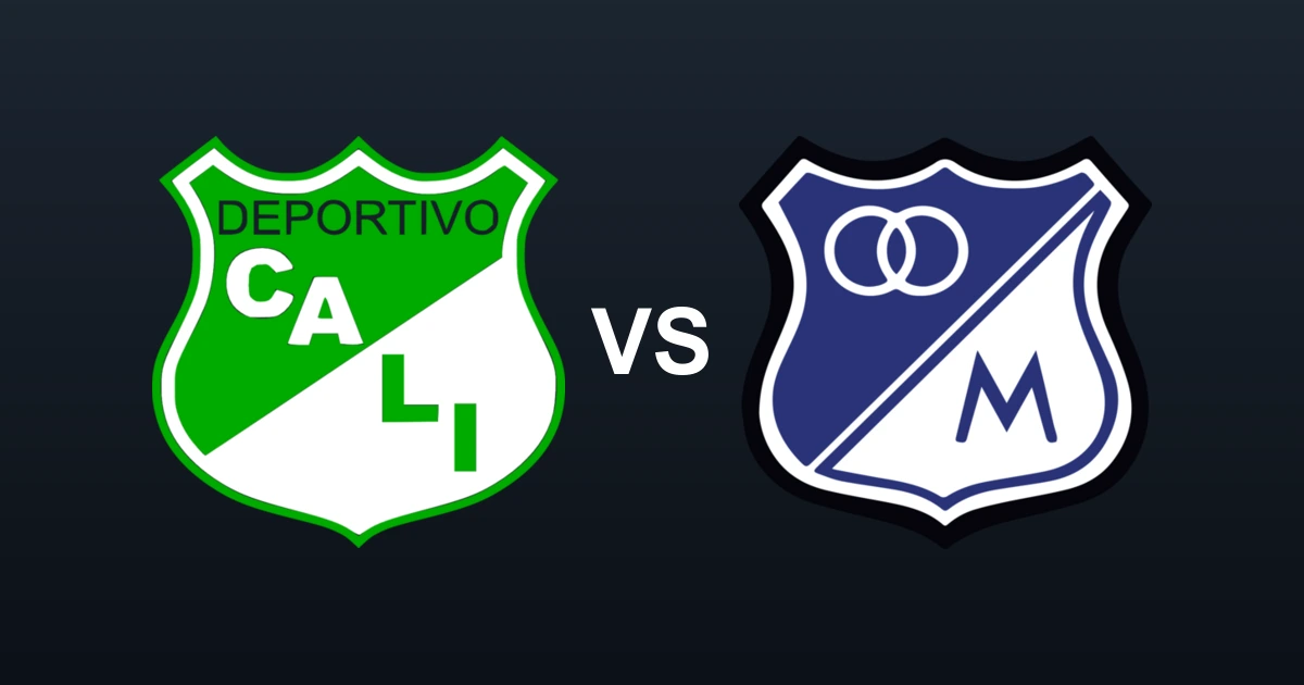 Crest matchup: Deportivo Cali versus Millonarios, the two clubs of the Clásico Añejo.