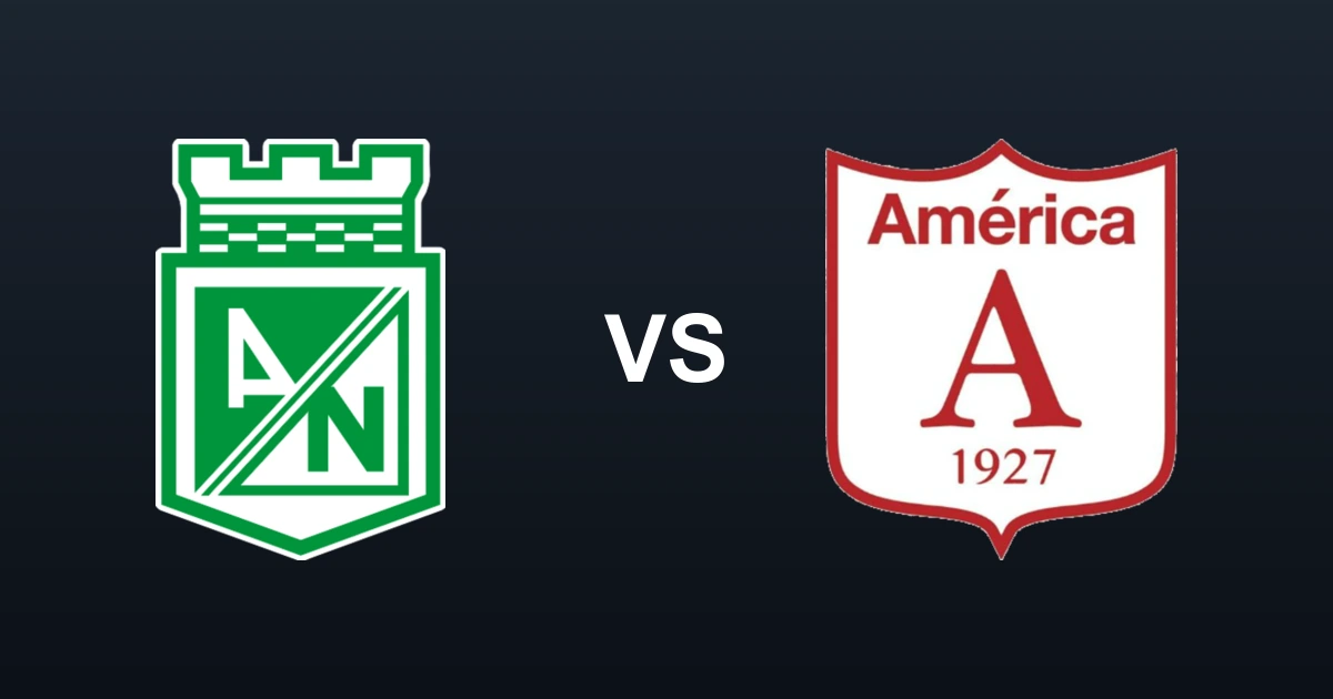 Crest matchup: Atlético Nacional versus América de Cali, the two clubs of the Clásico de las Multitudes.