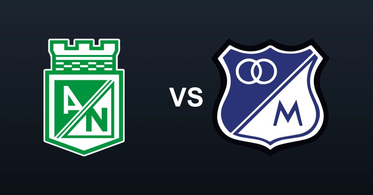 Crest matchup: Atlético Nacional versus Millonarios, Colombia's two biggest clubs.