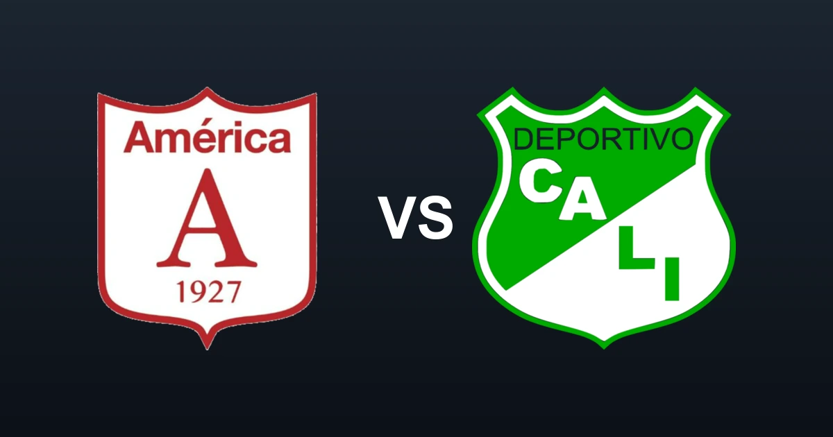 Crest matchup: América de Cali versus Deportivo Cali, the two clubs of the Clásico Vallecaucano.