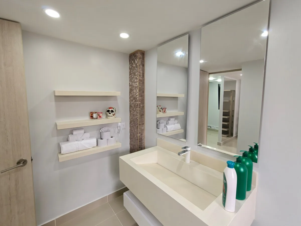 Modern bathroom with vanity