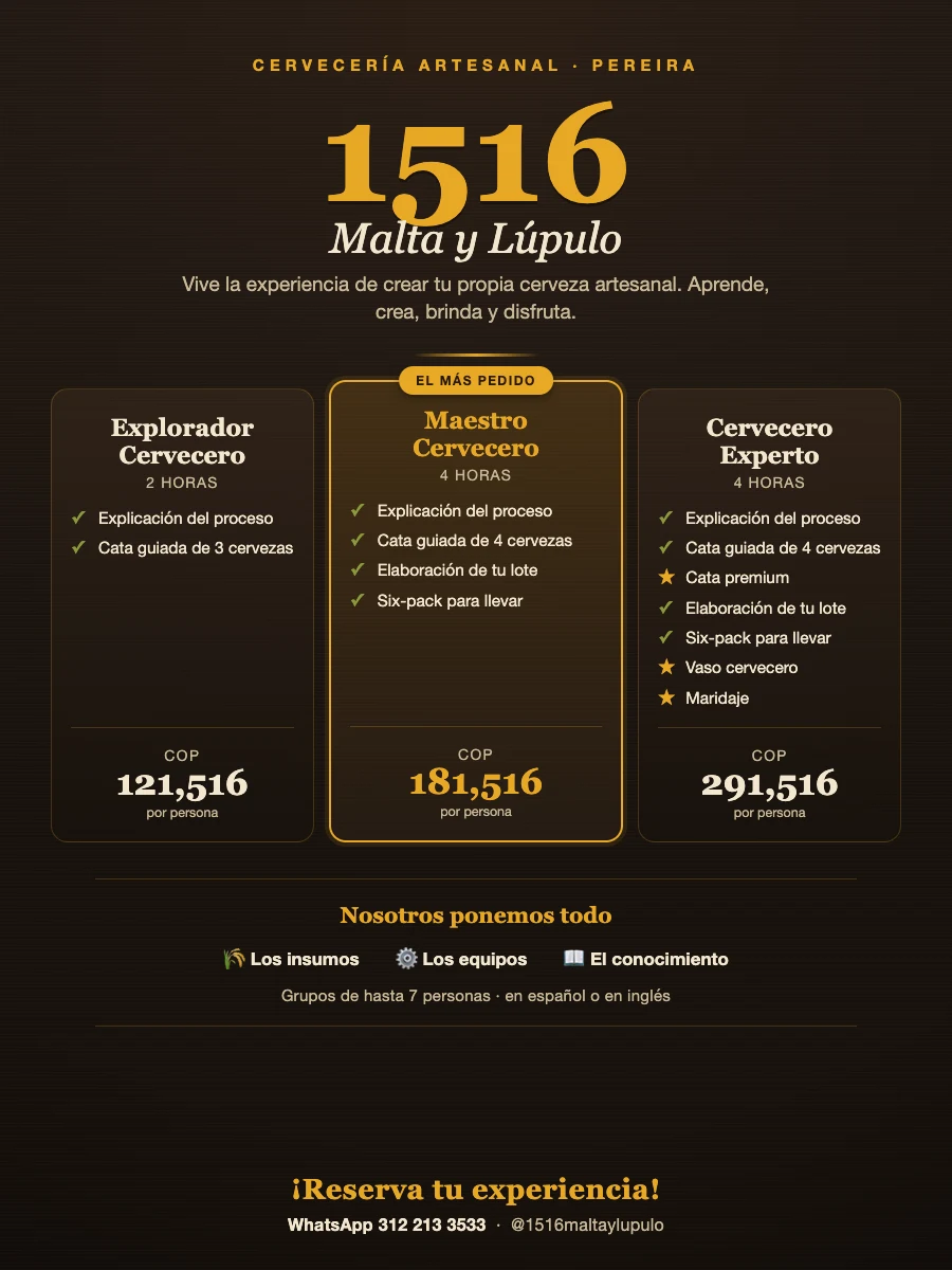1516 Malta y Lúpulo business flyer